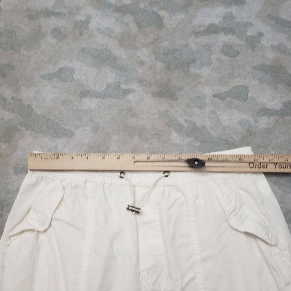 Lucky Brand Cargo Pants Women Small White Wide Leg